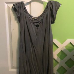Grey off the shoulder dress